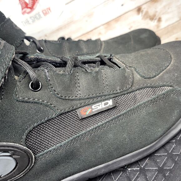 Sidi Doha Men's Size 12.5 Motorcycle Riding Straps Black Suede Ankle Boots - Picture 4 of 14